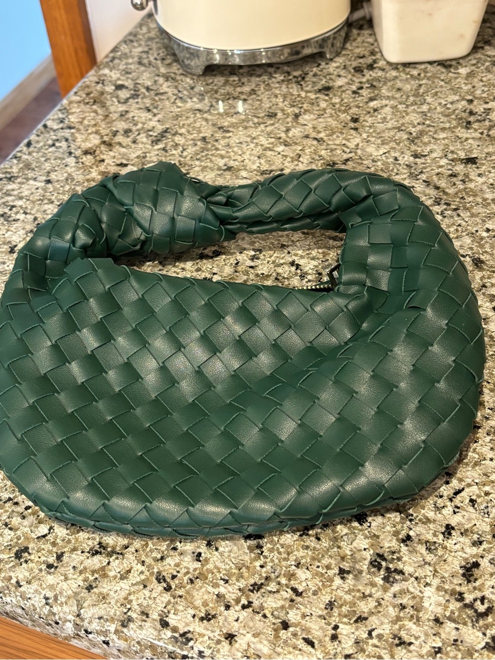 Urban Expressions Woven Hobo Bag in Forest Green